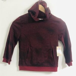 Boy’s pullover kangaroos pocket long sleeves red wine.Size 5/6